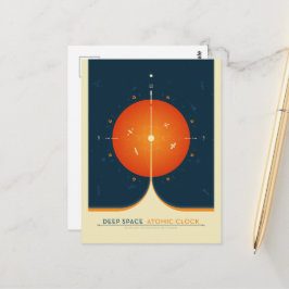 Sci-Fi Ad、オレンジ原子時計、深い宇宙 ポストカード
