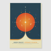 Sci-Fi Ad、オレンジ原子時計、深い宇宙 マグネット招待状 (正面)
