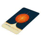 Sci-Fi Ad、オレンジ原子時計、深い宇宙 マグネット (左側)
