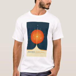 Sci-Fi Ad、オレンジ原子時計、深い宇宙 Tシャツ