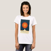 Sci-Fi Ad、オレンジ原子時計、深い宇宙 Tシャツ (正面フル)