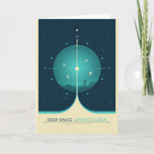 Sci-Fi Ad、ブルーアトミック時計、深い宇宙 カード