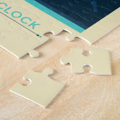 Sci-Fi Ad、ブルーアトミック時計、深い宇宙 ジグソーパズル (側面)