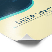 Sci-Fi Ad、ブルーアトミック時計、深い宇宙 フォトプリント (角)