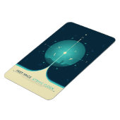 Sci-Fi Ad、ブルーアトミック時計、深い宇宙 マグネット (左側)