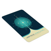 Sci-Fi Ad、ブルーアトミック時計、深い宇宙 マグネット (右側)