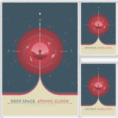 Sci-Fi Ad、赤原子時計、深い宇宙 シール (正面)
