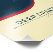 Sci-Fi Ad、赤原子時計、深い宇宙 フォトプリント (角)