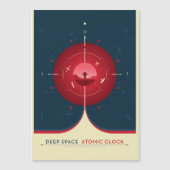 Sci-Fi Ad、赤原子時計、深い宇宙 マグネット招待状 (正面)