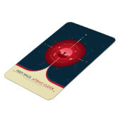 Sci-Fi Ad、赤原子時計、深い宇宙 マグネット (左側)