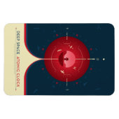 Sci-Fi Ad、赤原子時計、深い宇宙 マグネット (横)