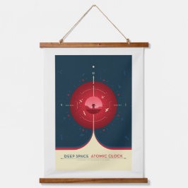 Sci-Fi Ad、赤原子時計、深い宇宙 吊り下げ型タペストリー
