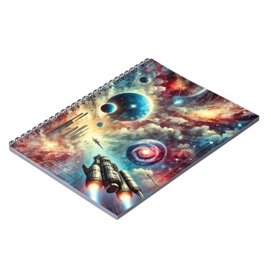 Sci-Fi Adventure Galactic Space Design ノートブック (左側)