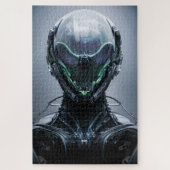 Sci fi Assassin Cyberpunk Hunter Droid ジグソーパズル (縦)