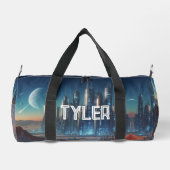 Sci-Fi City in Space  ダッフルバッグ (裏面)