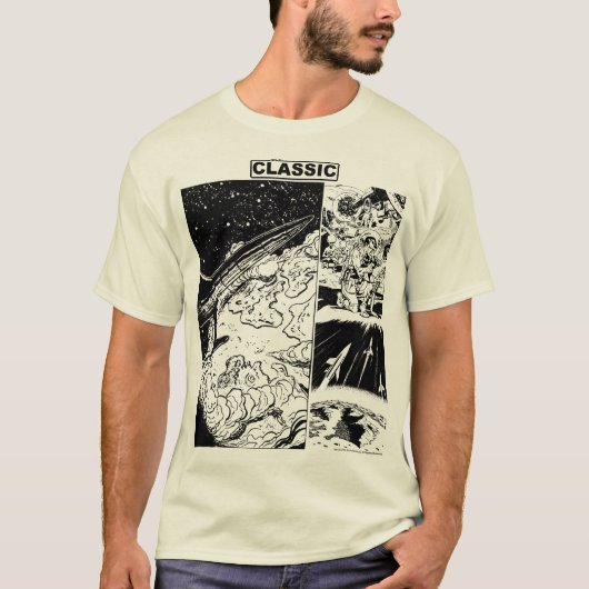 SCI-FI Classic Retro Graphic T-Shirt Tシャツ (正面)