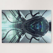 Sci-Fi Cyber Droid Fighter Pilot ジグソーパズル (横)