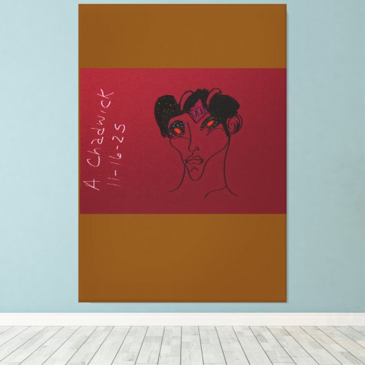 Sci-fi Demon Hunter Countess  キャンバスプリント (インサイチュ (ウッドフロア))