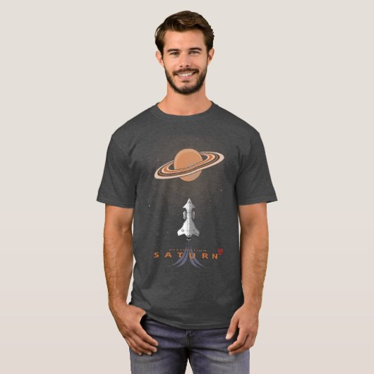 Sci Fi Destination Saturn Tシャツ (正面フル)