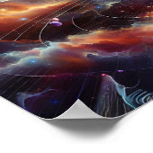 Sci-fi Energy Of Sine And Radio Waves ポスター (角)