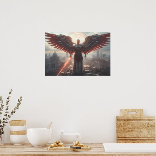 Sci Fi Fantasy Art: Colossus of the Last Horizon ポスター (キッチン)