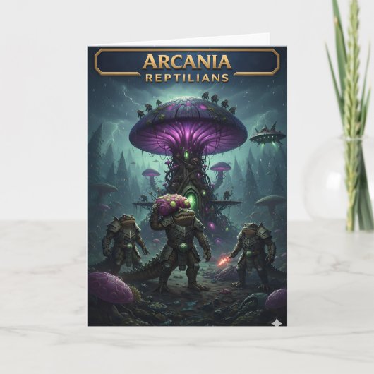 Sci-fi fantasy battle greeting card カード (正面)