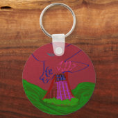 Sci-fi Fantasy Creature Landscape Keychain キーホルダー (裏面)