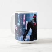 Sci Fi Fantasy Mug: Guardian of the Electric City コーヒーマグカップ (正面左)
