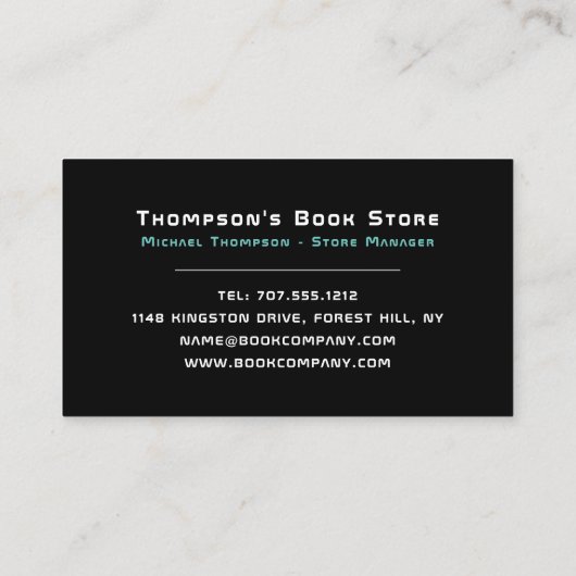 Sci-Fi Logo, Book Store 名刺 (裏面)