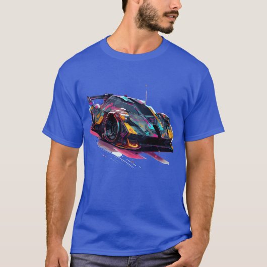 Sci Fi Race Car boy family Tシャツ (正面)
