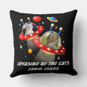 Sci-Fi UFOおもしろいの猫宇宙エイリアンテーマ クッション (裏面)