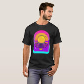 Sci Fi Vaporwave未識別オブ飛んでいるジェクト80s Uf Tシャツ (正面フル)