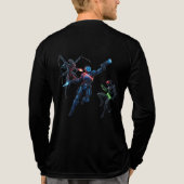 Sci-Fi Warrior vs Aliens | ハイパーアニメTシャツ トライブレンドＴシャツ (背面)