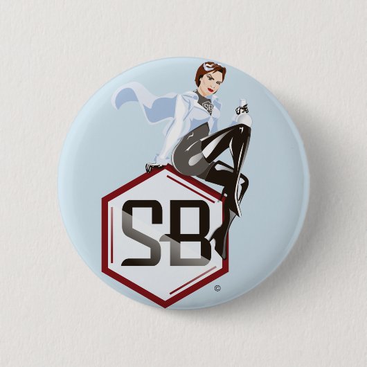 SciBabeのロゴボタン 缶バッジ (正面)