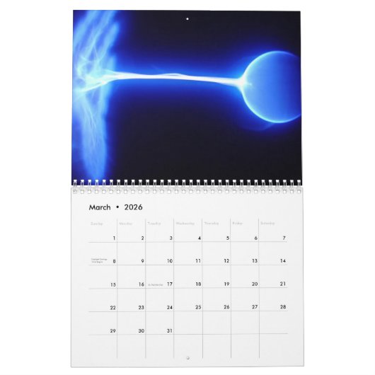 Science 12 Mo./Two Page Medium Calendar カレンダー (3月 2026)