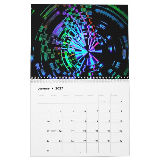 Science 12 Mo./Two Page Medium Calendar カレンダー (1月 2027)