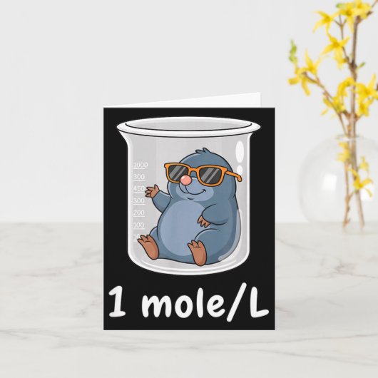 Science &amp; Technology Funny Chemistry 1 Mole L  カード (黄色い花)