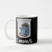 Science &amp; Technology Funny Chemistry 1 Mole L  コーヒーマグカップ (左)