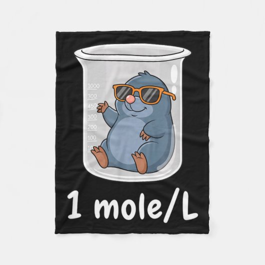 Science &amp; Technology Funny Chemistry 1 Mole L  フリースブランケット (正面)