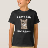 Science And Cats Funny Cats Scientists Tシャツ (正面)