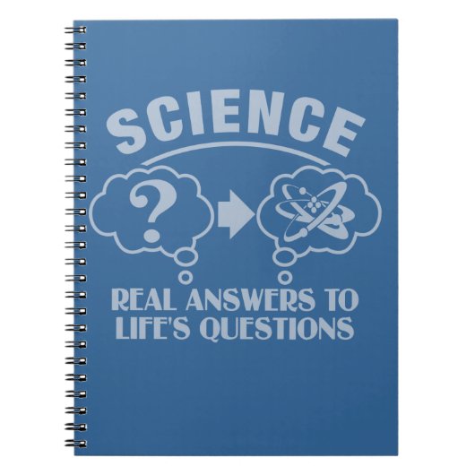 Science Answersのノートカスタムブック ノートブック (正面)