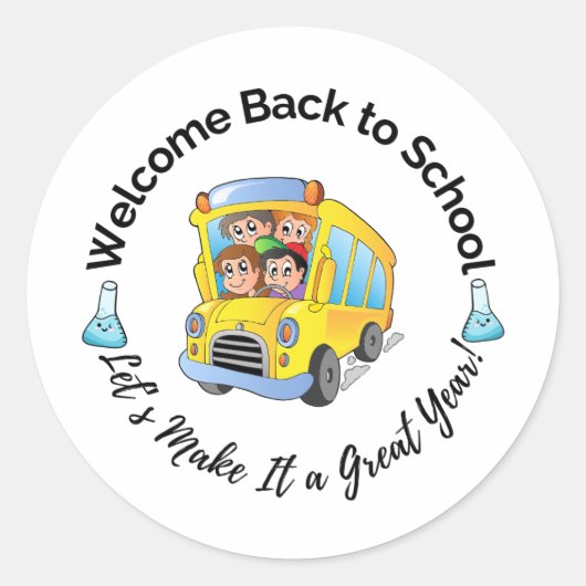 Science Back to School sticker ラウンドシール (正面)