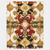 Science Baroque Pearl & Data Art - 60"X80 フリースブランケット (正面)