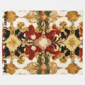 Science Baroque Pearl & Data Art - 60"X80 フリースブランケット (正面(横))