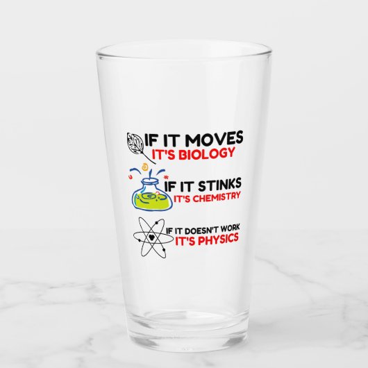 Science BIOLOGY CHEMISTRY PHYSICS タンブラーグラス (正面)