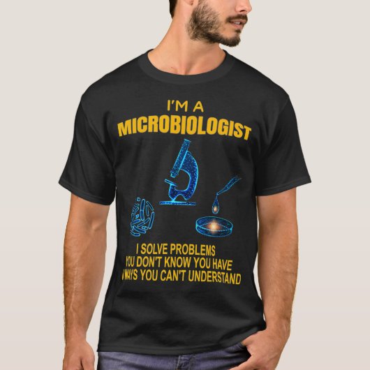 Science Biology Microbiology Lab Teacher Bacteria  Tシャツ (正面)