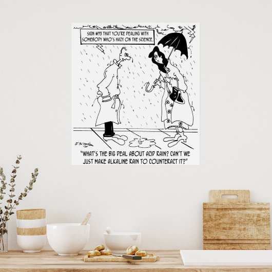 Science Cartoon 7084 ポスター (キッチン)