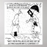 Science Cartoon 7084 ポスター<br><div class="desc">“Sign #93 that you’re dealing with somebody who’s hazy on the science.” Someone asks,  “What's the big deal about acid rain? Can’t we just make alkaline rain to counteract it?”</div>