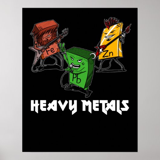 Science Chemistry Heavy Metals Nerd Geek ポスター (正面)