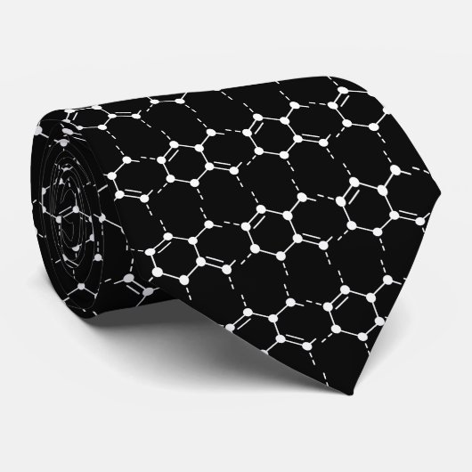Science Chemistry Molecule Pattern Teacher black ネクタイ (ロール)